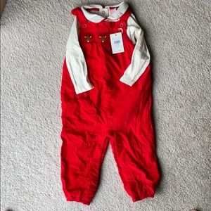 Baby Boden Reindeer overalls